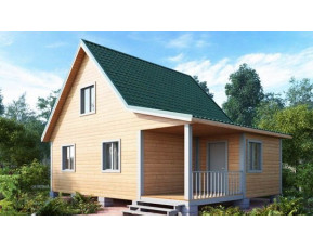 Дом из бруса с крыльцом КА-105