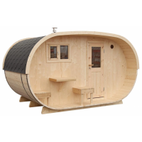 Готовая баня Овало-бочка 2х3.5м