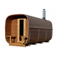 Готовая баня Квадро-бочка 6м