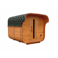 Готовая баня из минибруса Квадро-бочка 2м