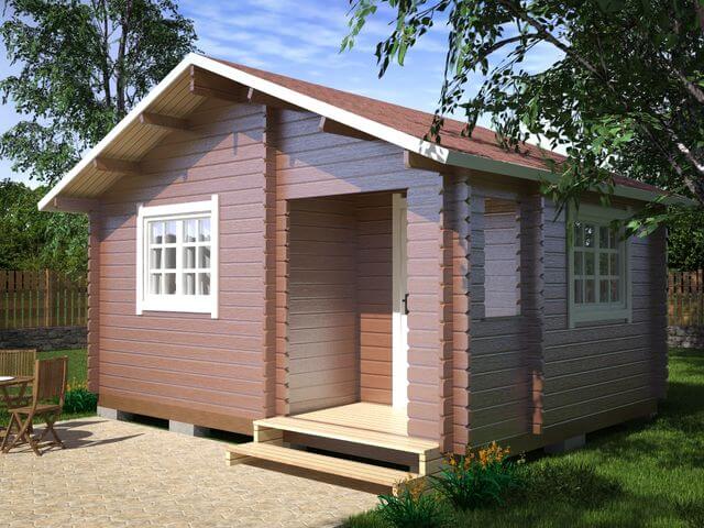 Садовый домик с хоз.блоком СД-05 (5×4)