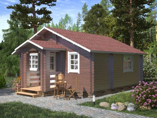 Садовый летний дом СД-18 6×6м