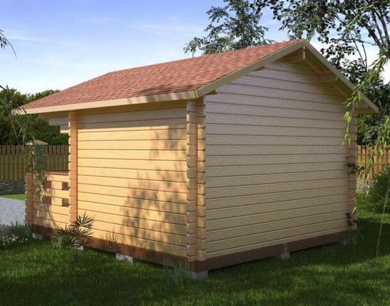 Дачный дом из бруса с террасой СД-04 (4,5×3,8) фото 4